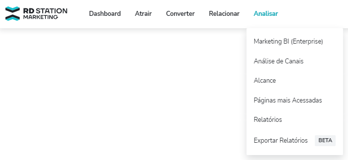 dashboard da RD na etapa de análise