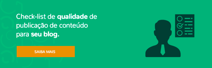 Check-list de qualidade de publicação de conteúdo para seu blog