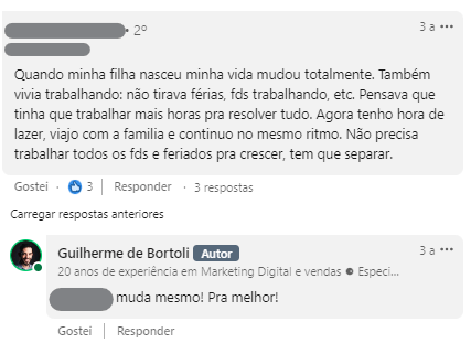 Print - Comentários Linkedin