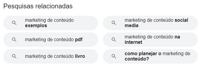 Pesquisas relacionadas para Marketing de Conteúdo