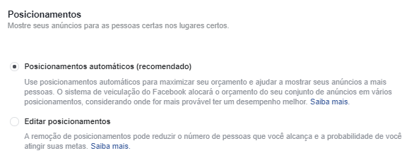 Criar Campanha no Facebook - Passo 2.3