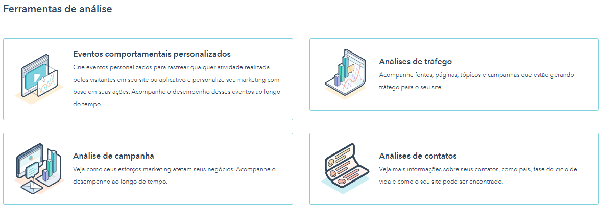 Opções de ferramentas de análise