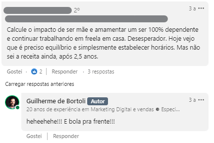 Print - Comentários Linkedin