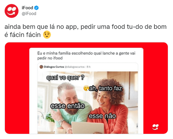 Twitter do iFood