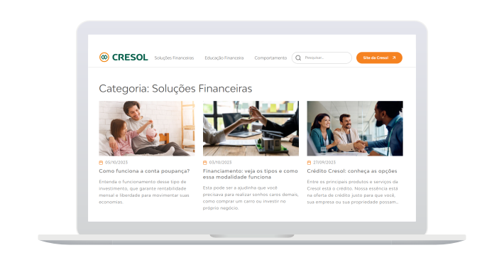 Case de Sucesso Cresol: conteúdo